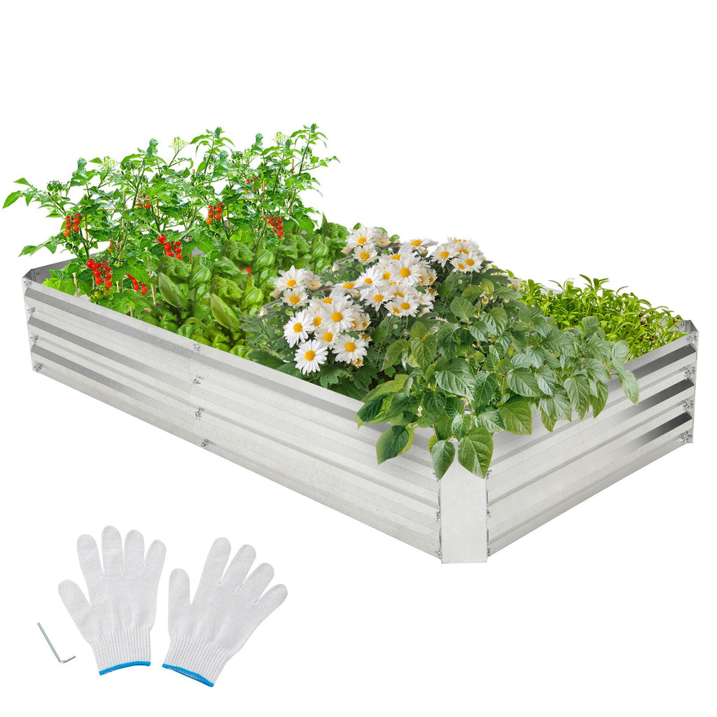 3x6 Galvanized Metal Raised Garden Bed