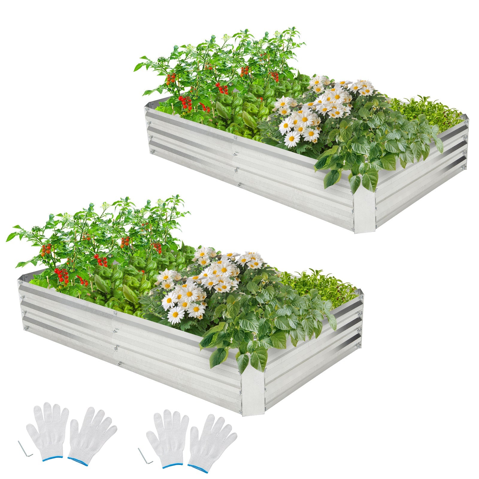 3x6 Galvanized Metal Raised Garden Bed