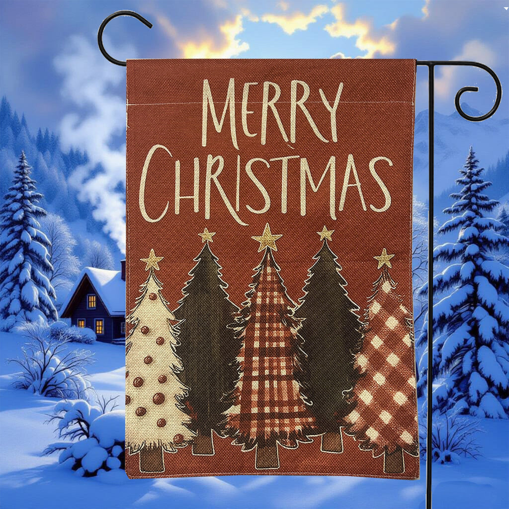 Red Merry Christmas Trees
