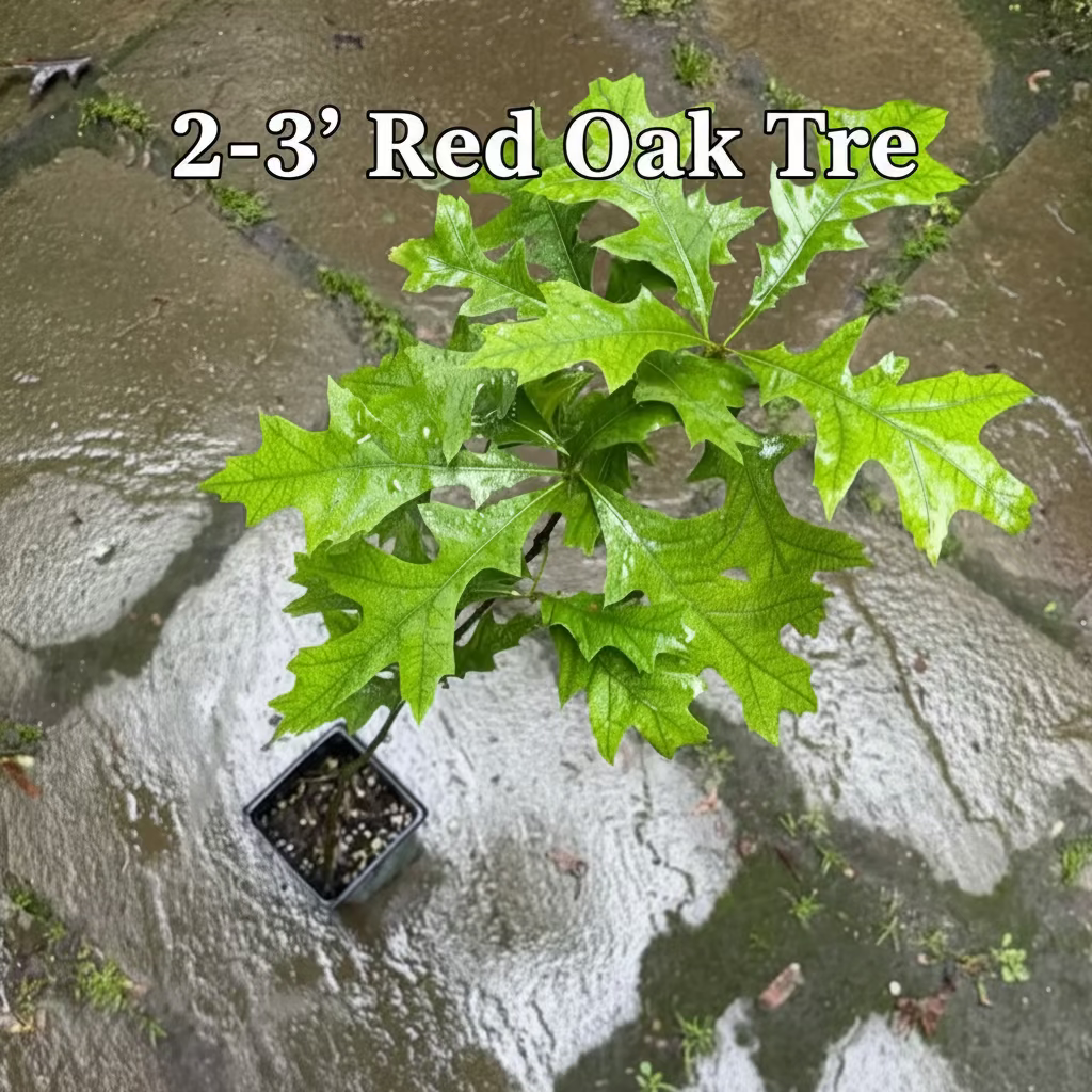 Northern Red Oak Live Tree – Quercus rubra – Native Shade Tree, Zones 3–8