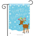 Reindeer Cheer Christmas Garden Flag Happy Holidays