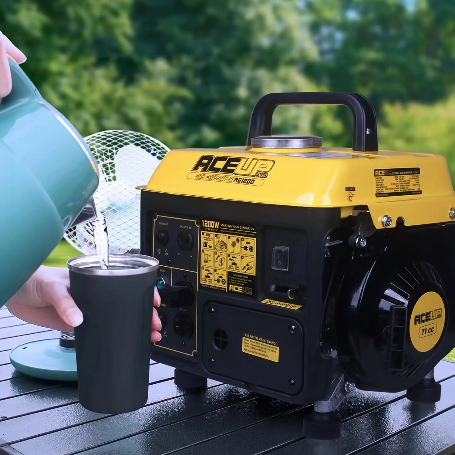 1200W Gas Portable Generator Quiet Lightweight Camping Home Backup EPA CARB