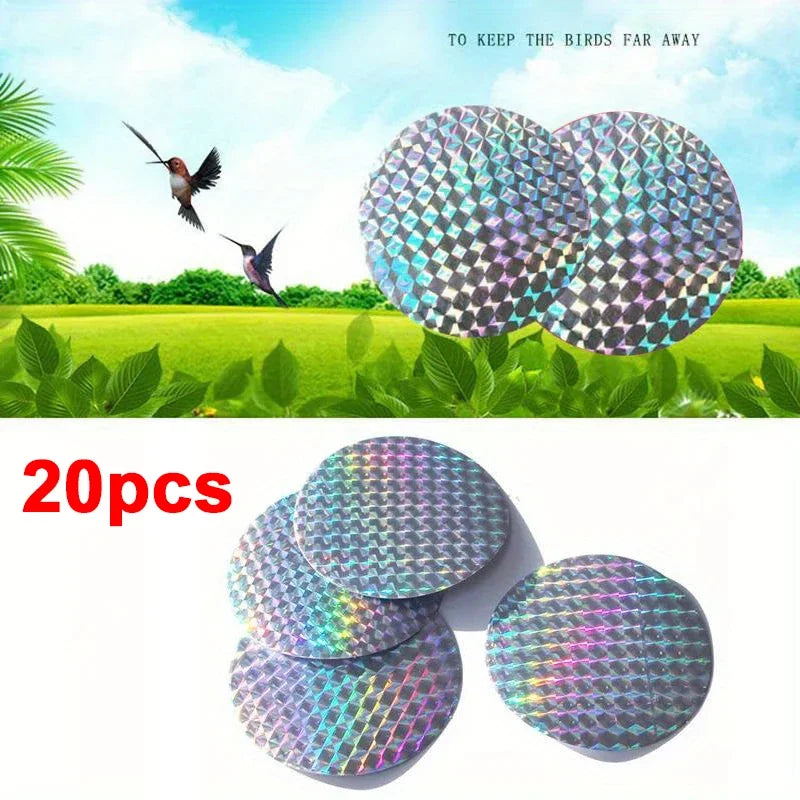 20 Pcs Reflective Bird Repellent Sticky Tape | Effective Pigeon Scare Tool for Garden and Farm
