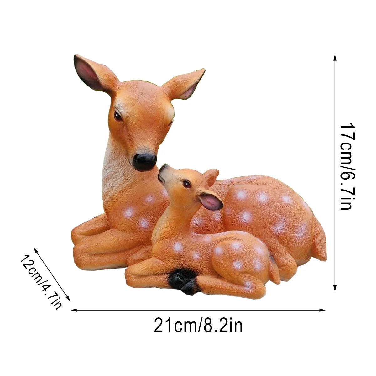 Garden Animal Deer Statues Realistic Sculpture Mothers Love Doe and Fawn  Buck Stag Reindeer Outdoor Garden Yard Lawn Ornaments