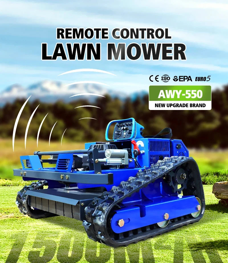Self-Propelled Remote-Control Lawn Mower – 550mm for Small Gardens