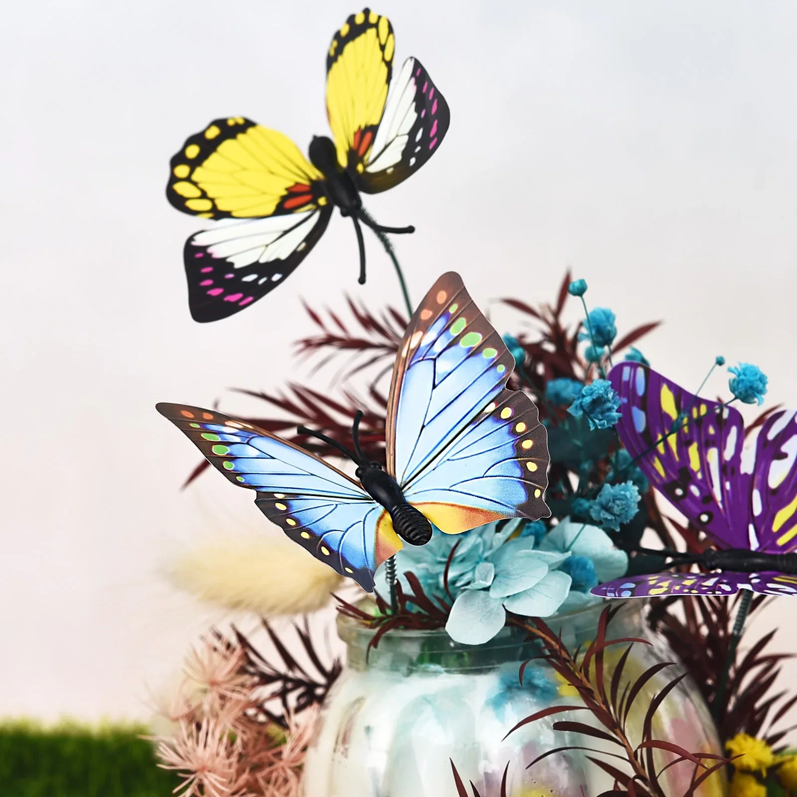 24Pcs Colorful Butterfly Garden Stakes | Outdoor Whimsical Yard Decor
