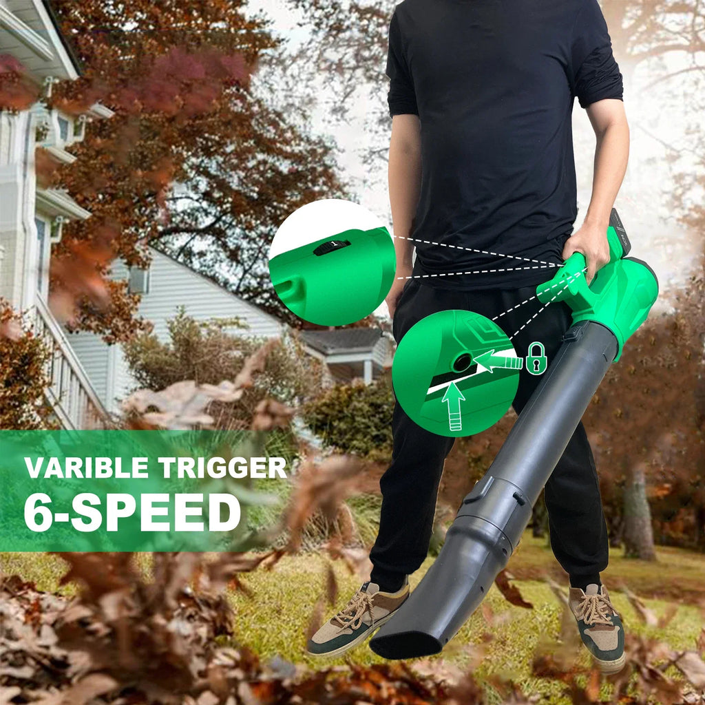 Tegatok Cordless Electric Leaf Blower 450CFM 125MPH 20V Battery