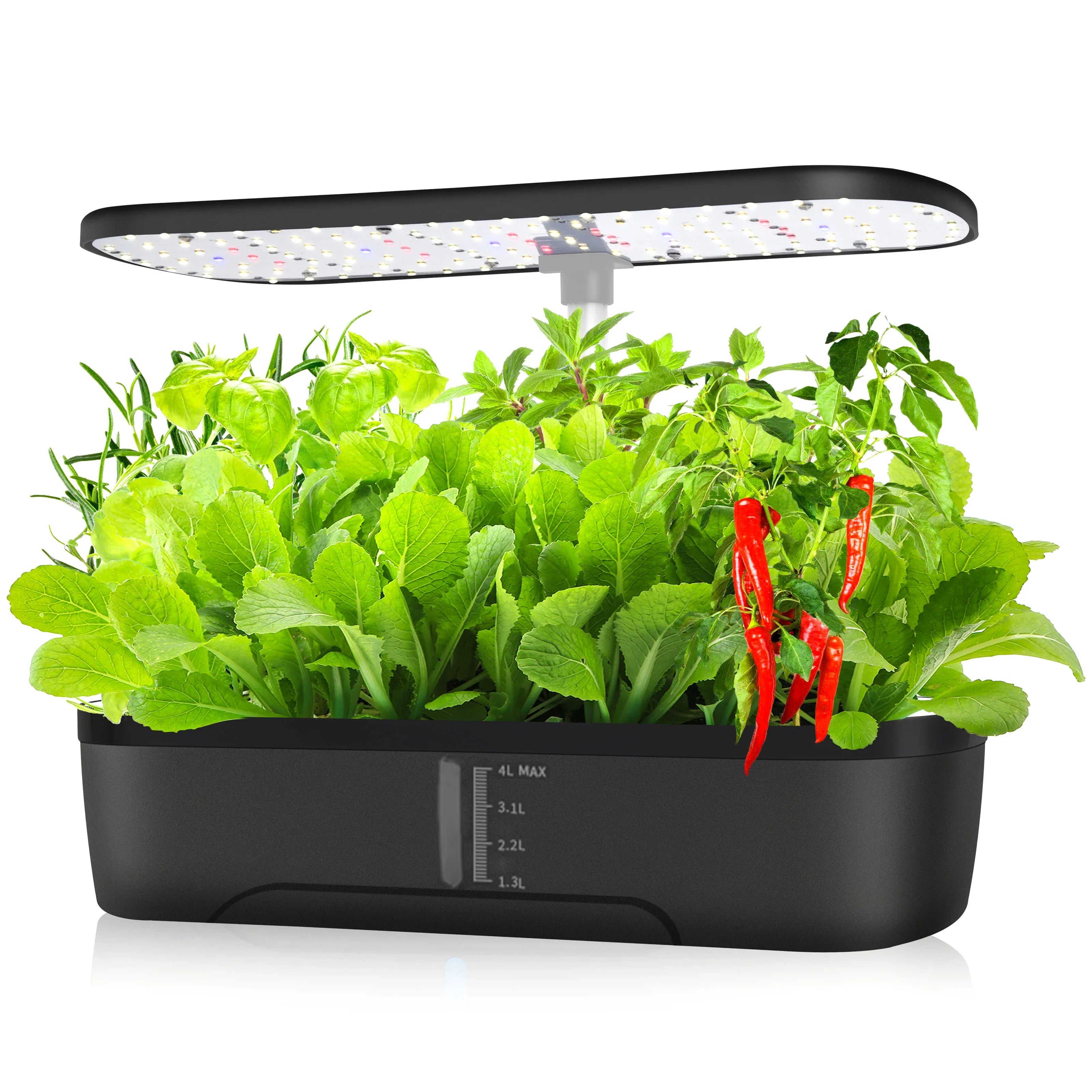 12 Pod Hydroponic Growing System Indoor Herb Garden LED Grow Light Timer