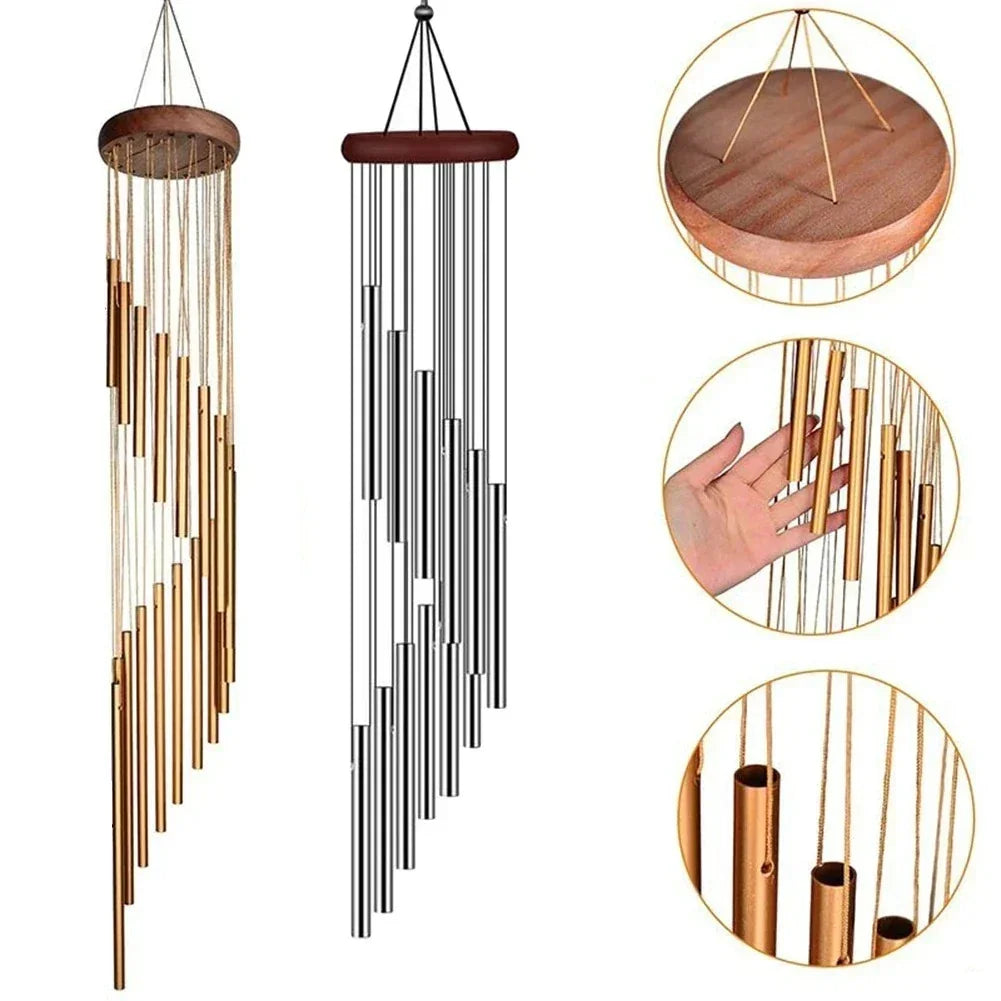 12-Tube Aluminum Wind Chimes for Garden and Patio