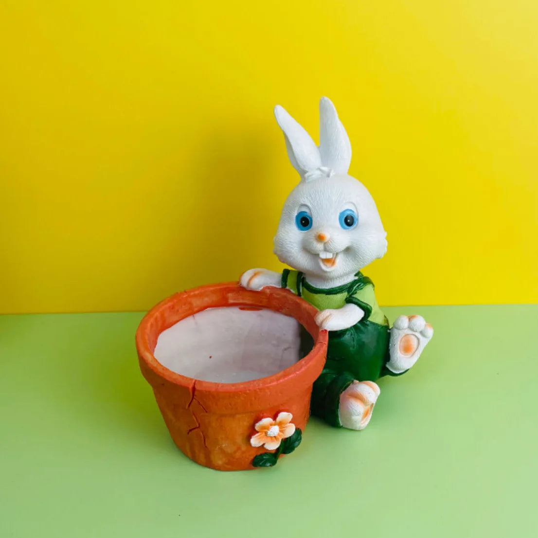 DecorBites™ Cartoon Bunny Rabbit Flower Pot | Cute Indoor Succulent Planter Garden Decor