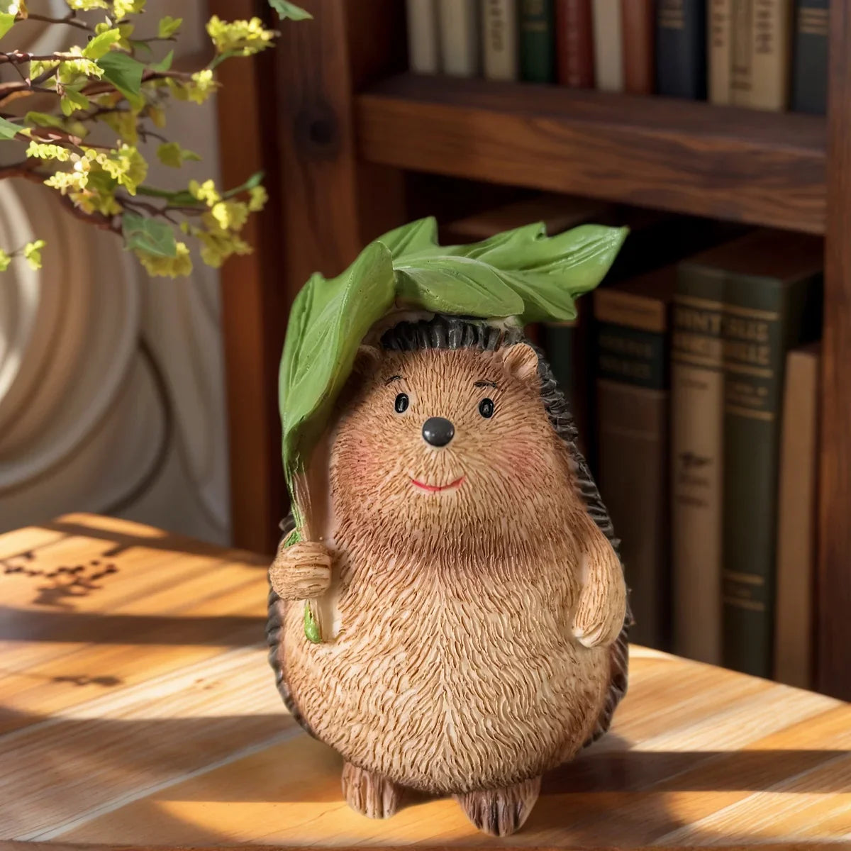 Charming Resin Hedgehog Figurine, Miniature Cartoon Sculpture for Indoor and Outdoor Decoration, Suitable for All Room Types, Ideal Christmas and Easter Garden Decoration.