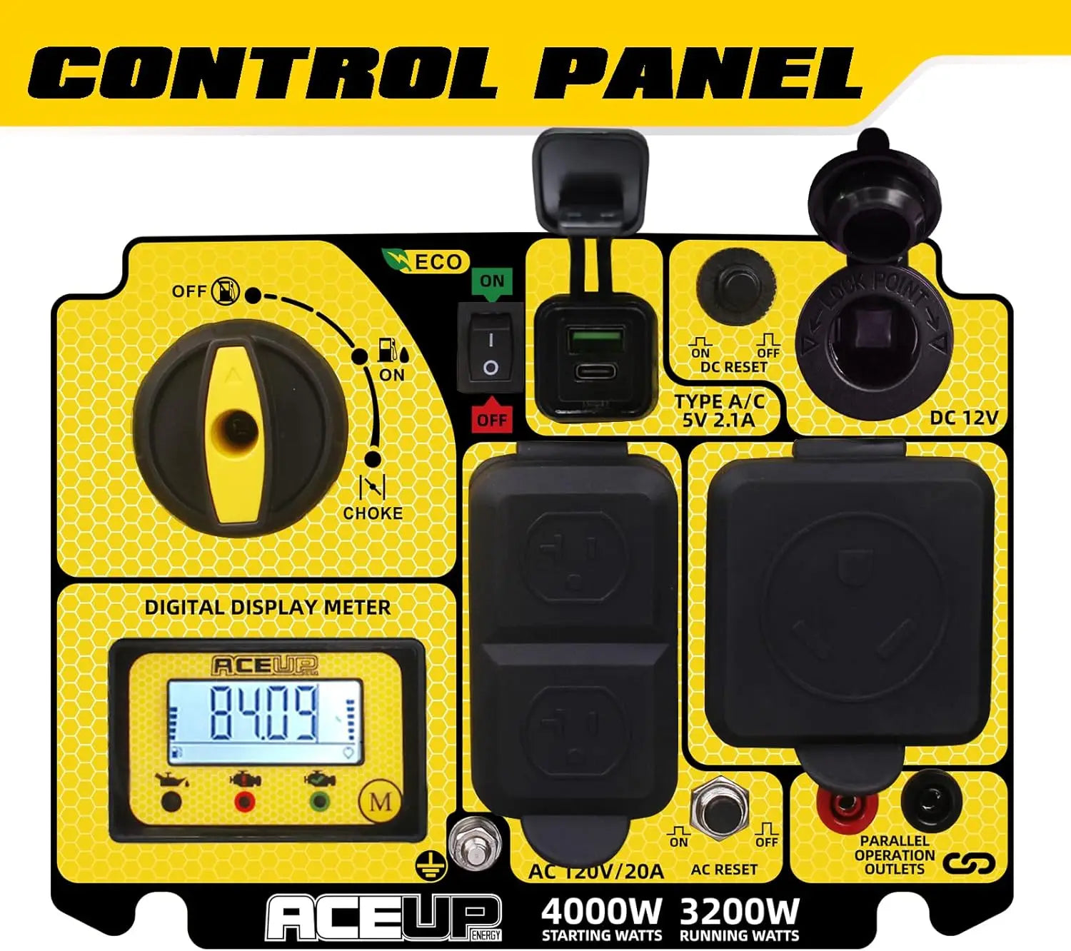 4000W Quiet Inverter Generator Gas Portable RV Ready Home Backup EPA