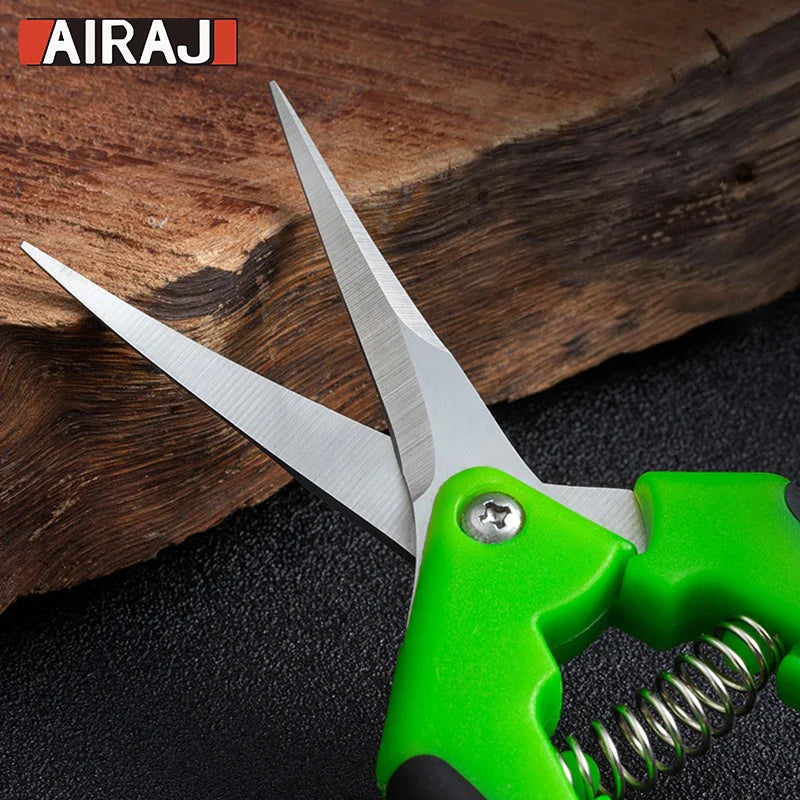AIRAJ Garden Scissors | Non-Slip, Labor-Saving Pruning Shears for Branches, Flowers, and Vegetables