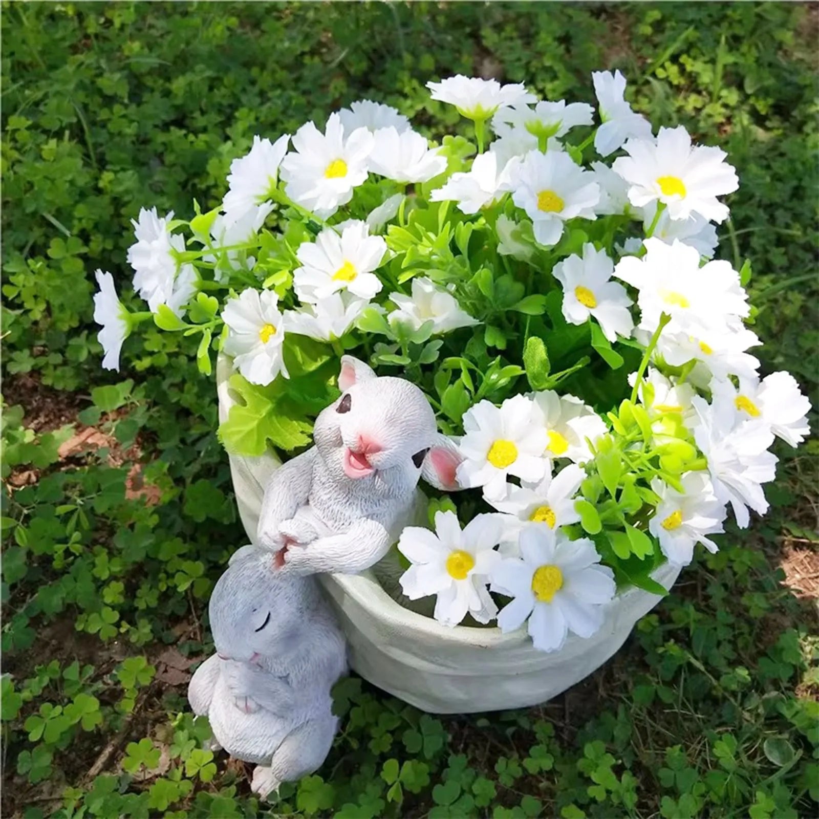 DecorBites™ Bunny Succulent Planter Pot for Garden and Patio Decor