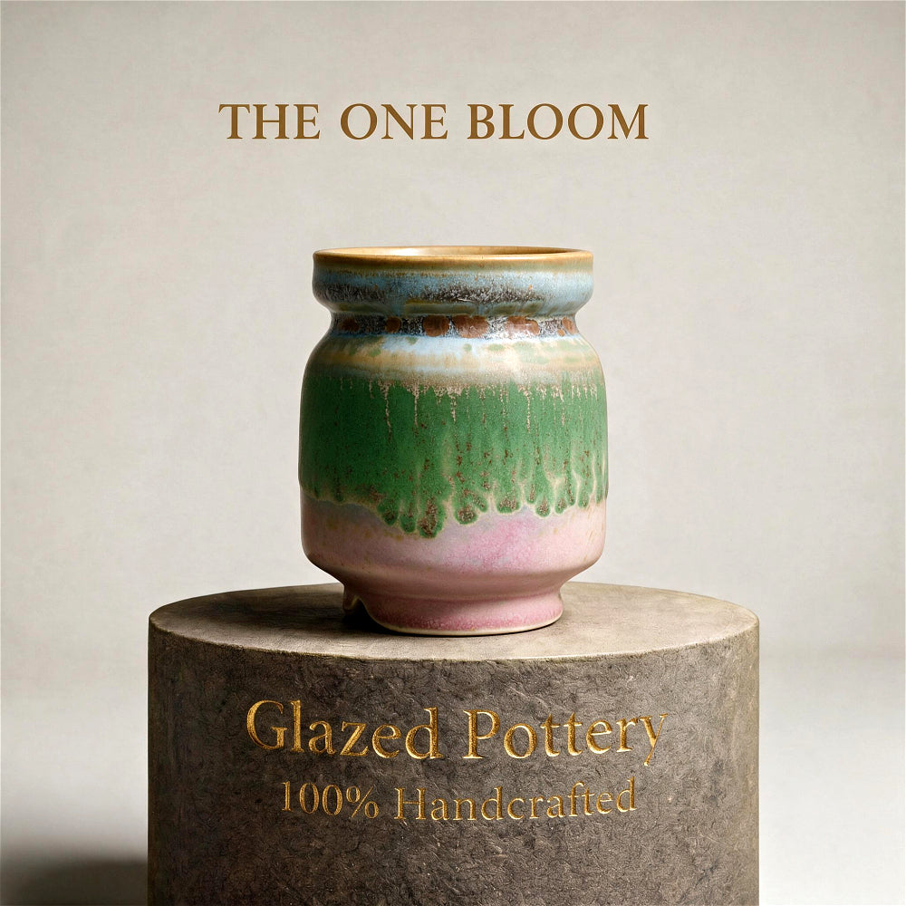 SC-0017 Artisan Handcrafted Pottery Planter Pot - Pot Rim Diameter: 1.8"