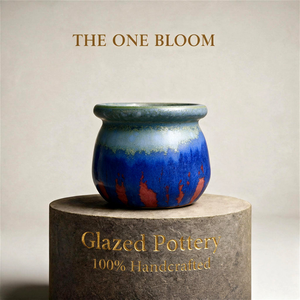 SC-0018 Rustic Handmade Clay Planter Pot - Pot Rim Diameter: 2"