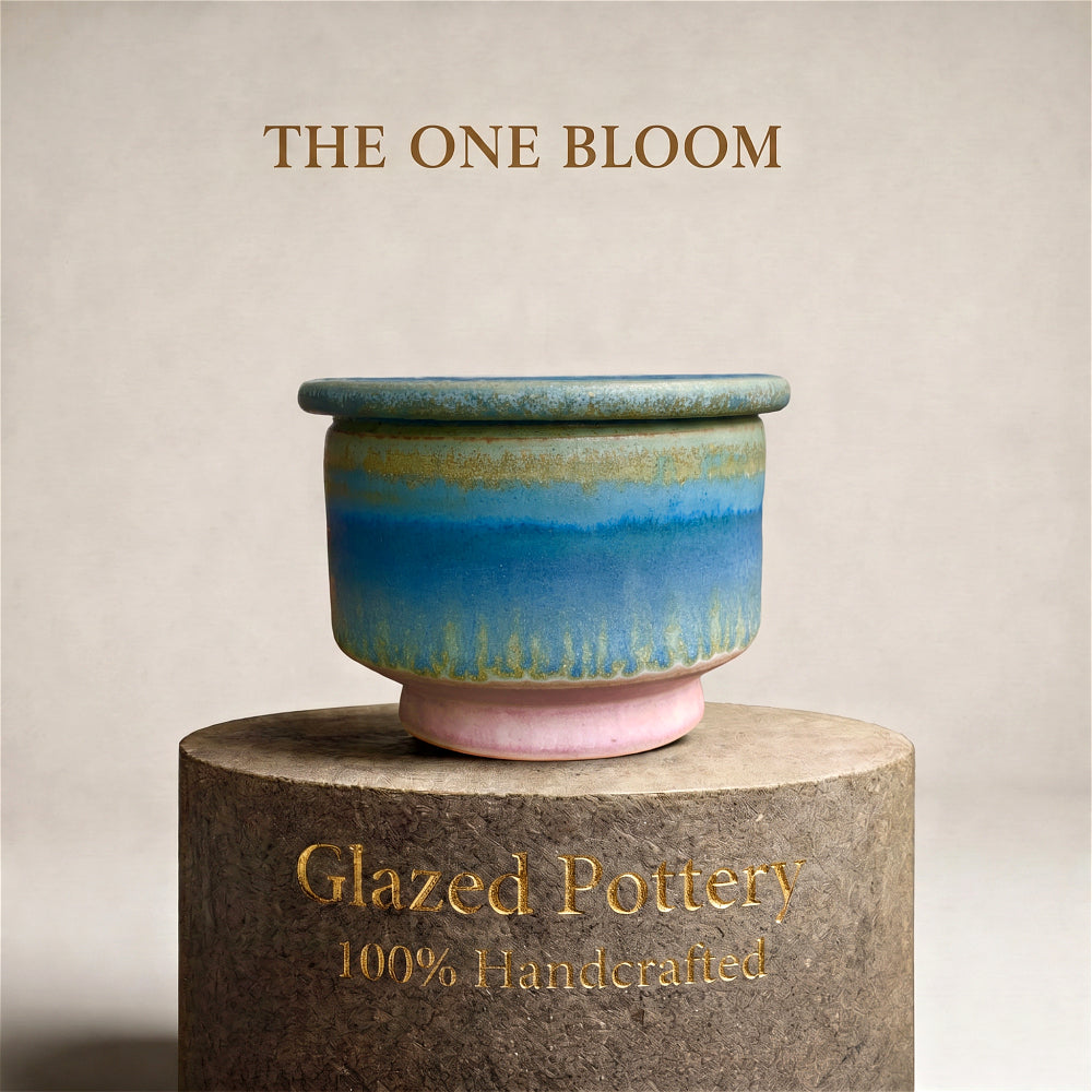 SC-0020 Handmade Artisan Pottery Planter Pot - Pot Rim Diameter: 2.3"