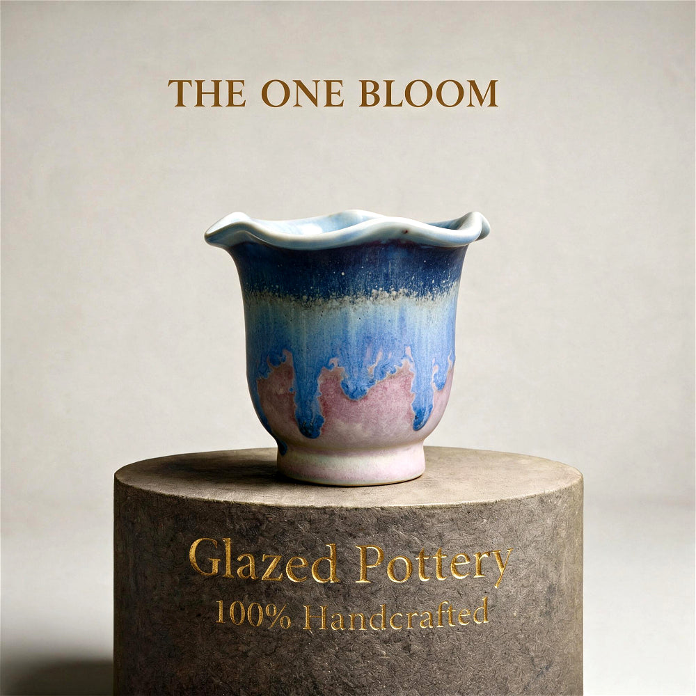 SC-0022 Modern Handmade Ceramic Planter Pot - Pot Rim Diameter: 2.1"