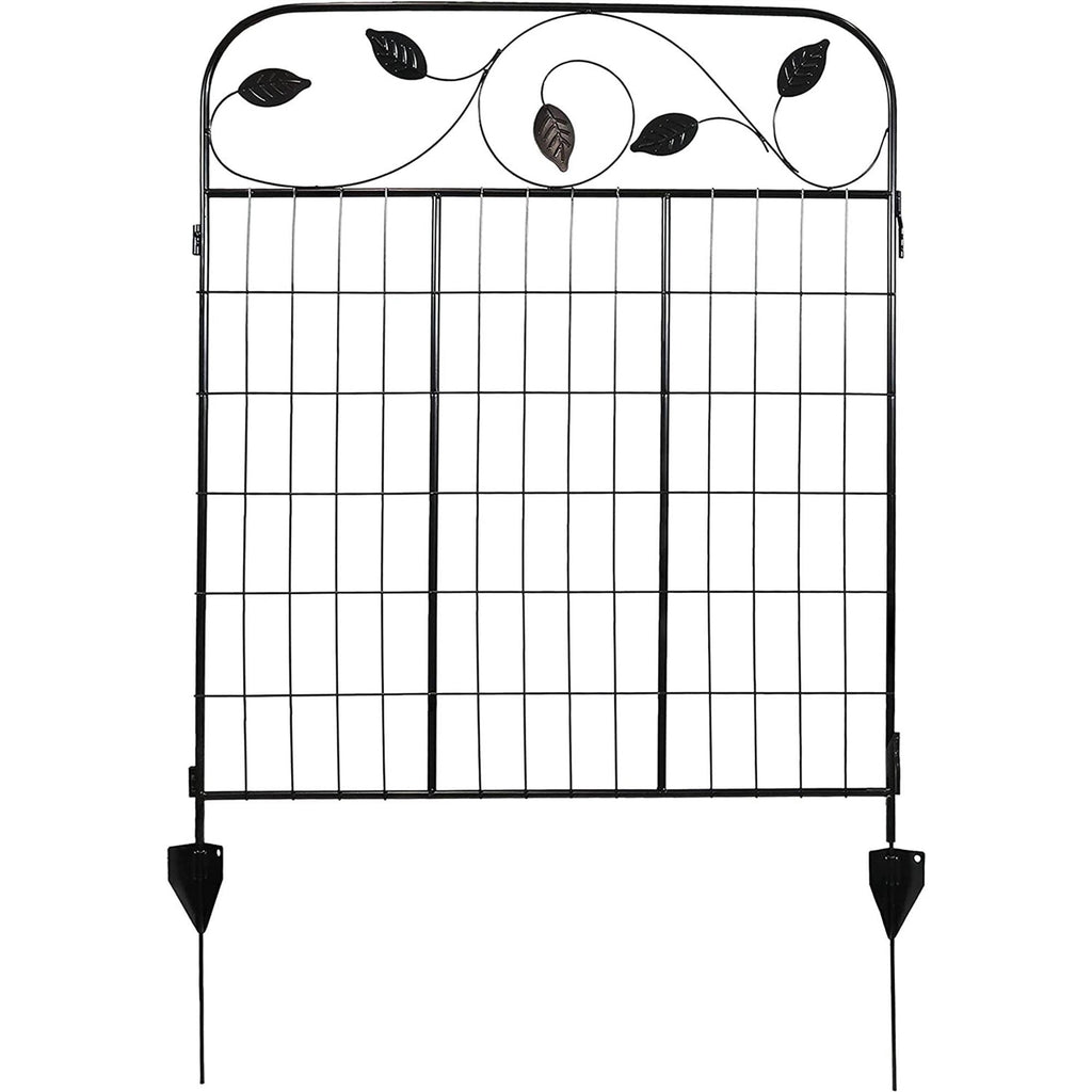 4 Pack Steel Foldable Garden Fence Floral Staked Trellis Panel Animal Barrier