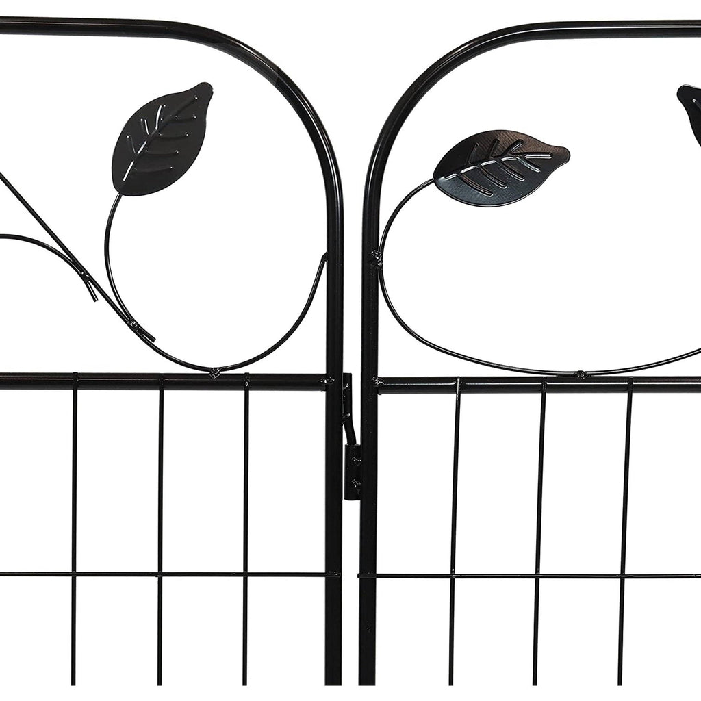 4 Pack Steel Foldable Garden Fence Floral Staked Trellis Panel Animal Barrier