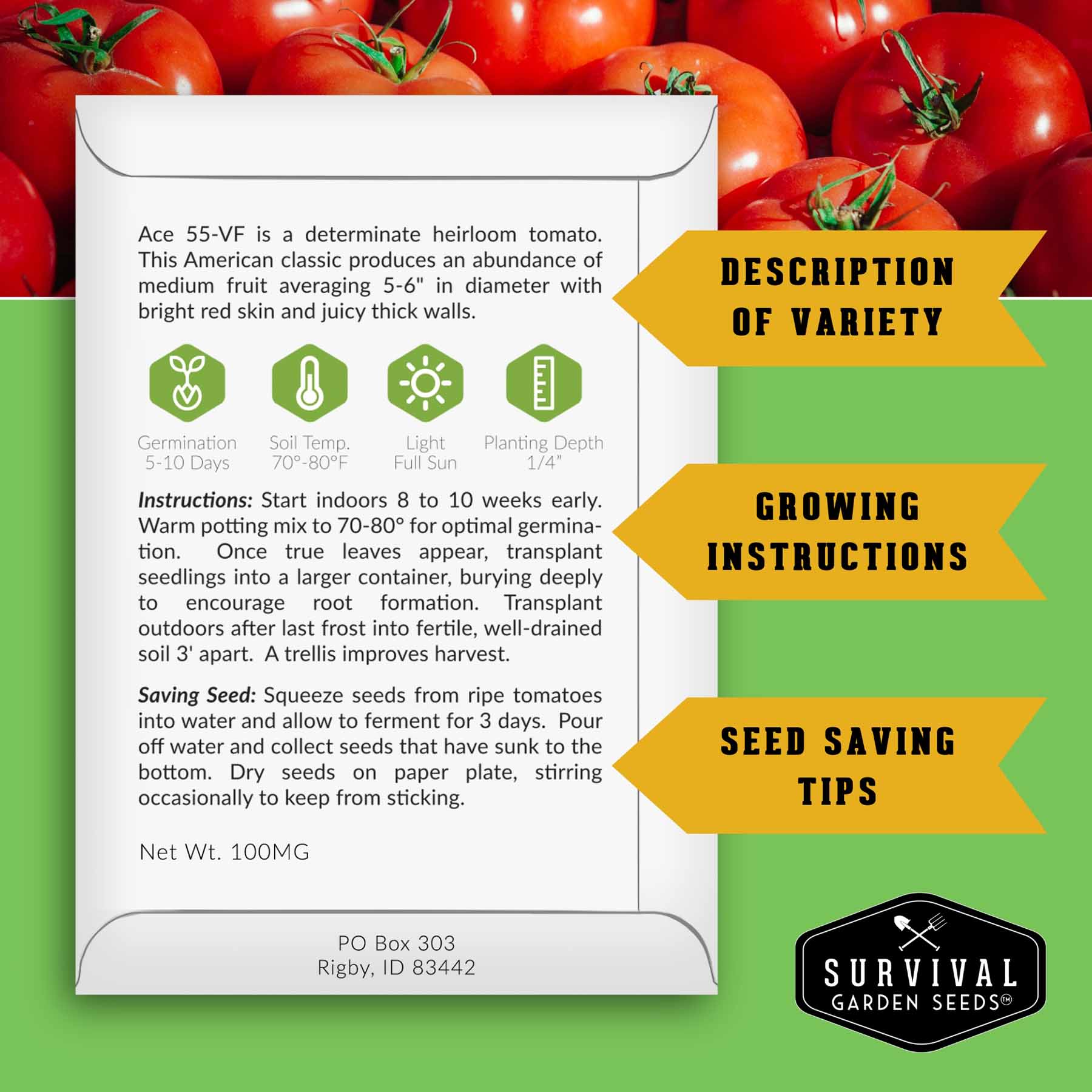 Slicing Tomato Seed Collection – 5 Heirloom & Beefsteak Varieties for Large, Meaty Sandwich Tomatoes