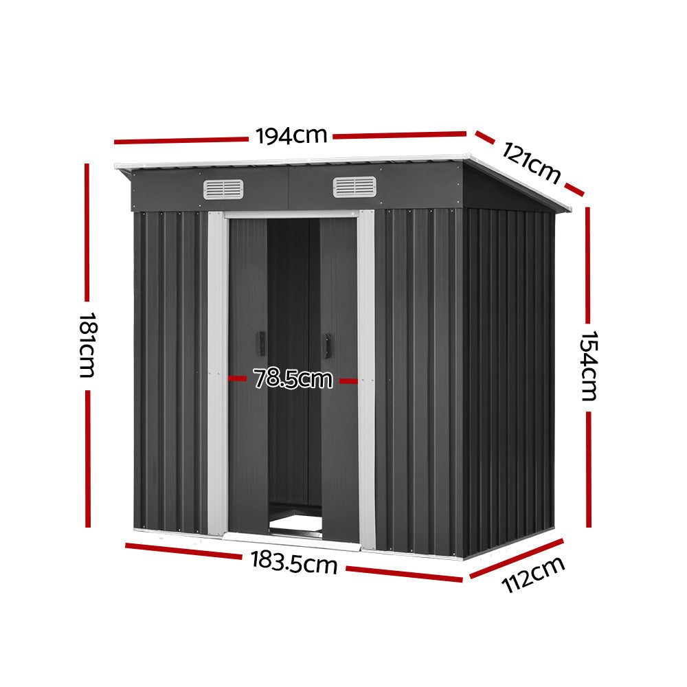 NNEDSZ Garden Shed Outdoor Storage Sheds Tool Workshop 1.94x1.21M with Base