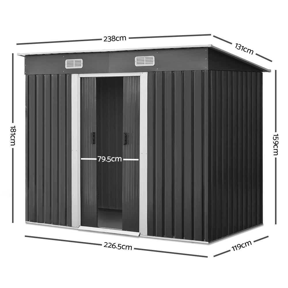 NNEDSZ Garden Shed Outdoor Storage Sheds Tool Workshop 2.38x1.31M