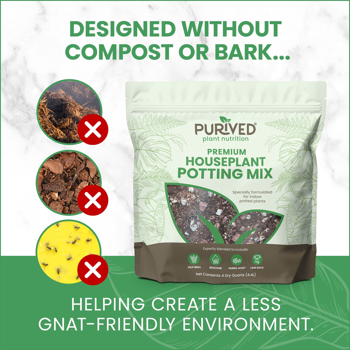 Purived Premium Houseplant Potting Mix