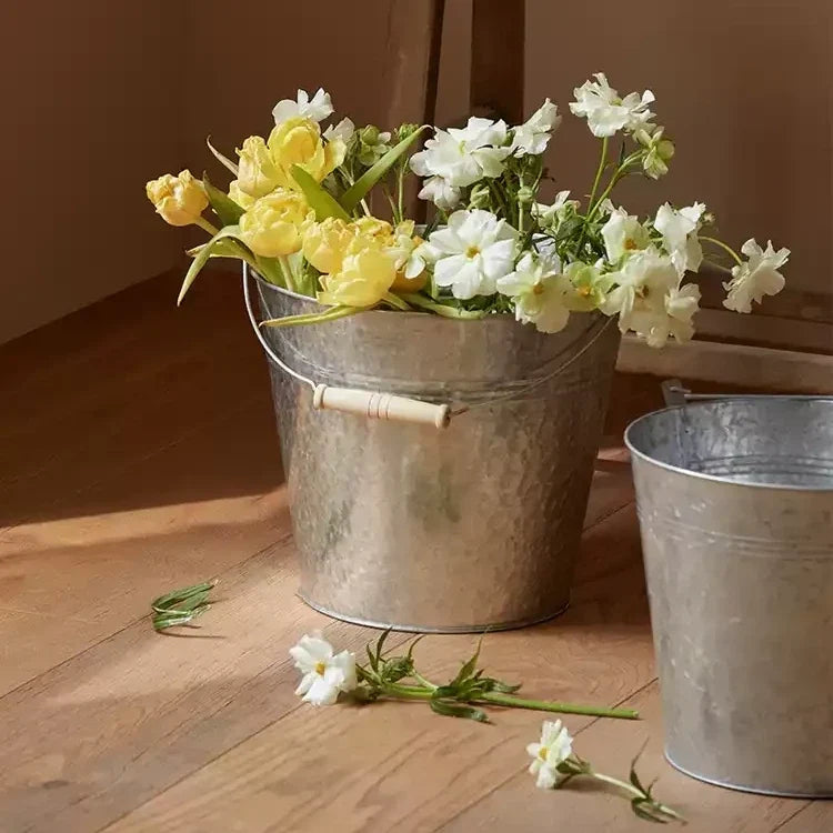 Galvanized Bucket Planter