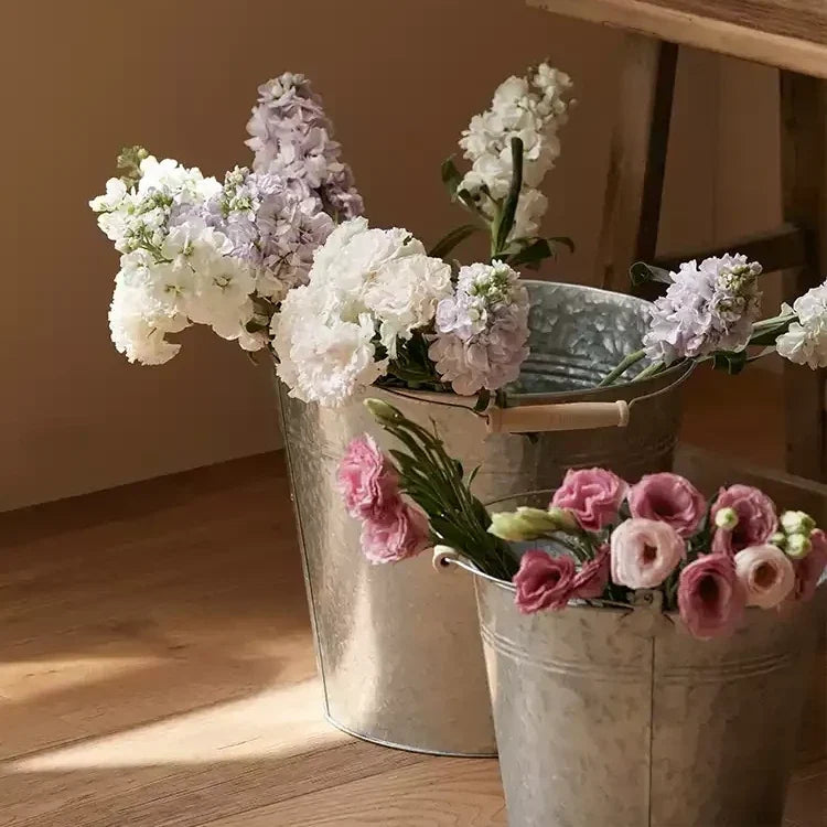 Galvanized Bucket Planter