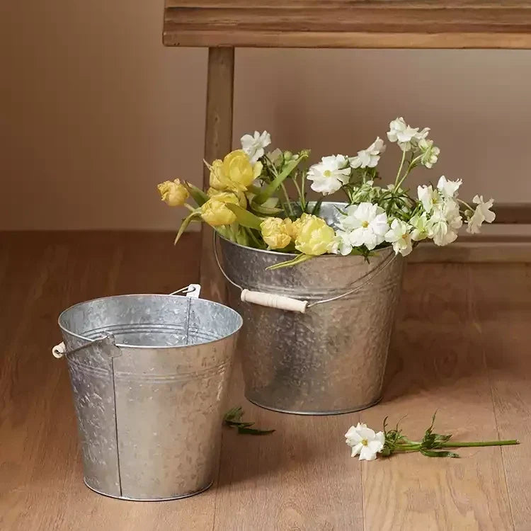 Galvanized Bucket Planter