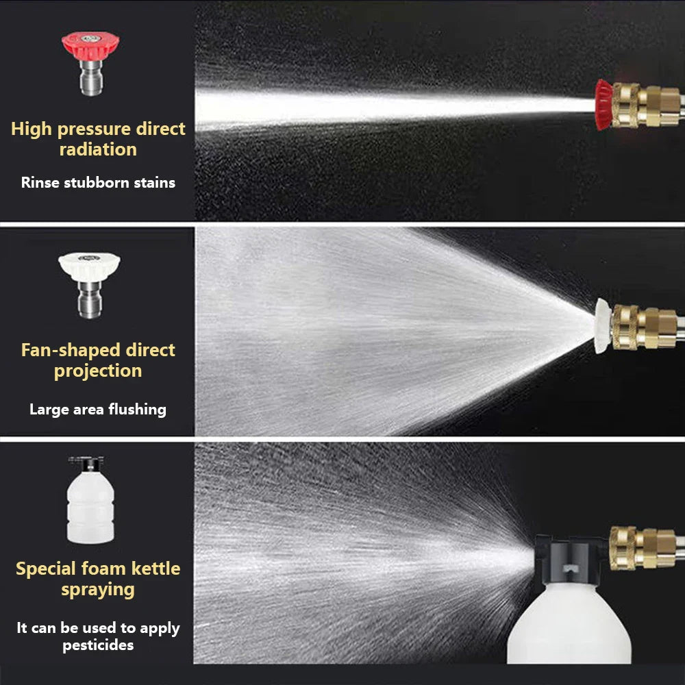 60BAR Wireless High Pressure Car Wash Water Gun Car Washer Self Priming Sustain 300W For Auto Home Garden Cleaning Car Washing