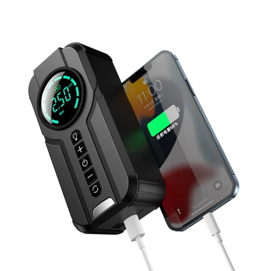 6000A Car Jump Starter with Air Compressor 150PSI 12V Battery Booster