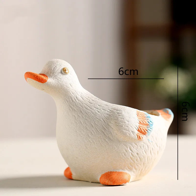 DecorBites™ Animal Vase Succulent Pot for Garden, Cute Rabbit & Duck Design