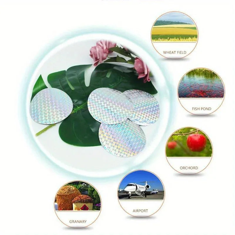20 Pcs Reflective Bird Repellent Sticky Tape | Effective Pigeon Scare Tool for Garden and Farm