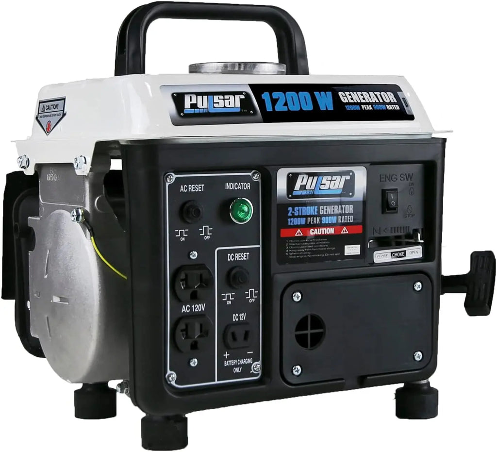 1200W Portable Gas Powered Generator with Carrying Handle for Home Backup