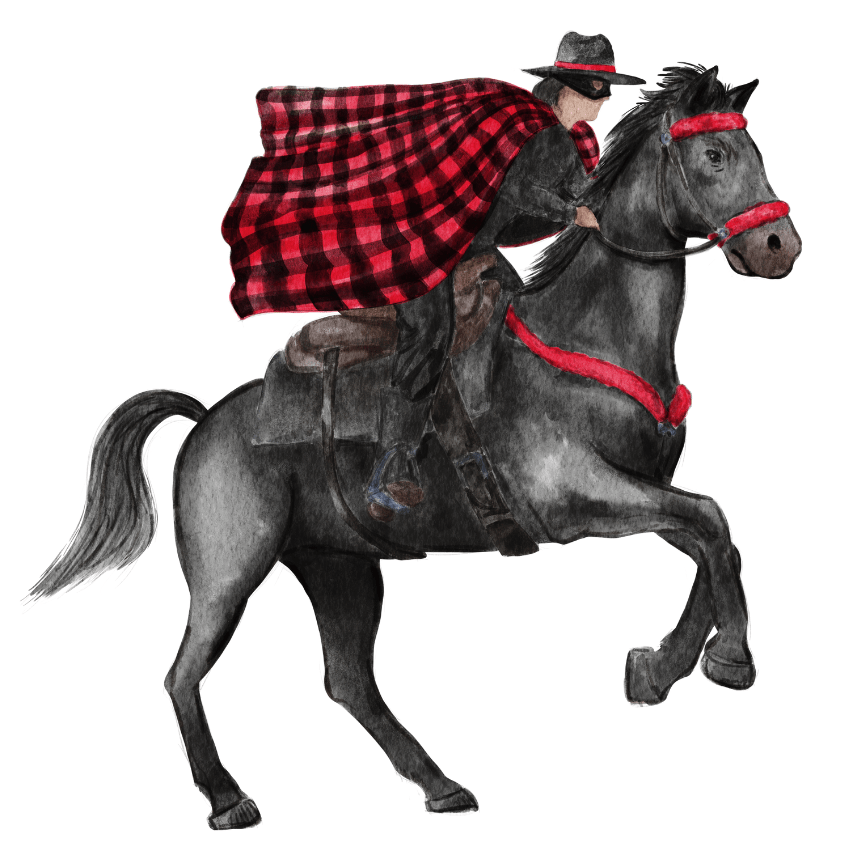 Red & Black Rider Garden Stake