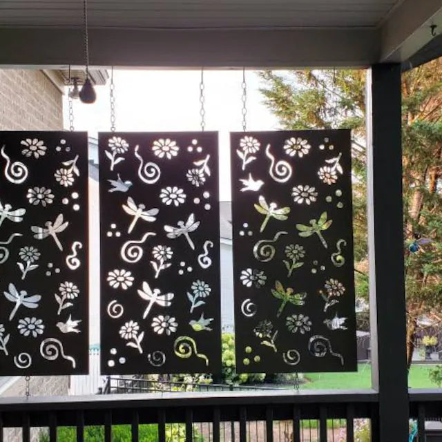Outdoor Metal Patio Privacy Screen Panels (60” & 72”) – Heavy-Duty Steel for Deck & Backyard
