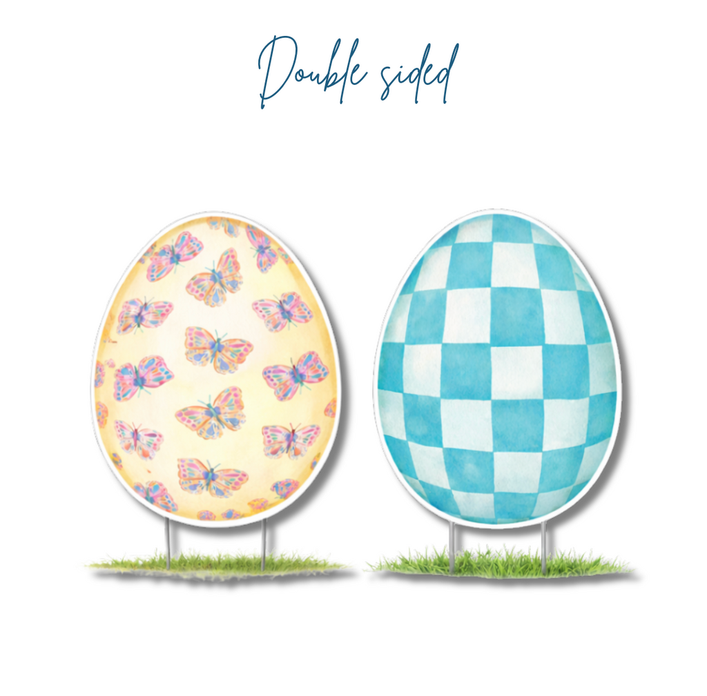 Butterfly Garden Egg Reversible Garden Stake