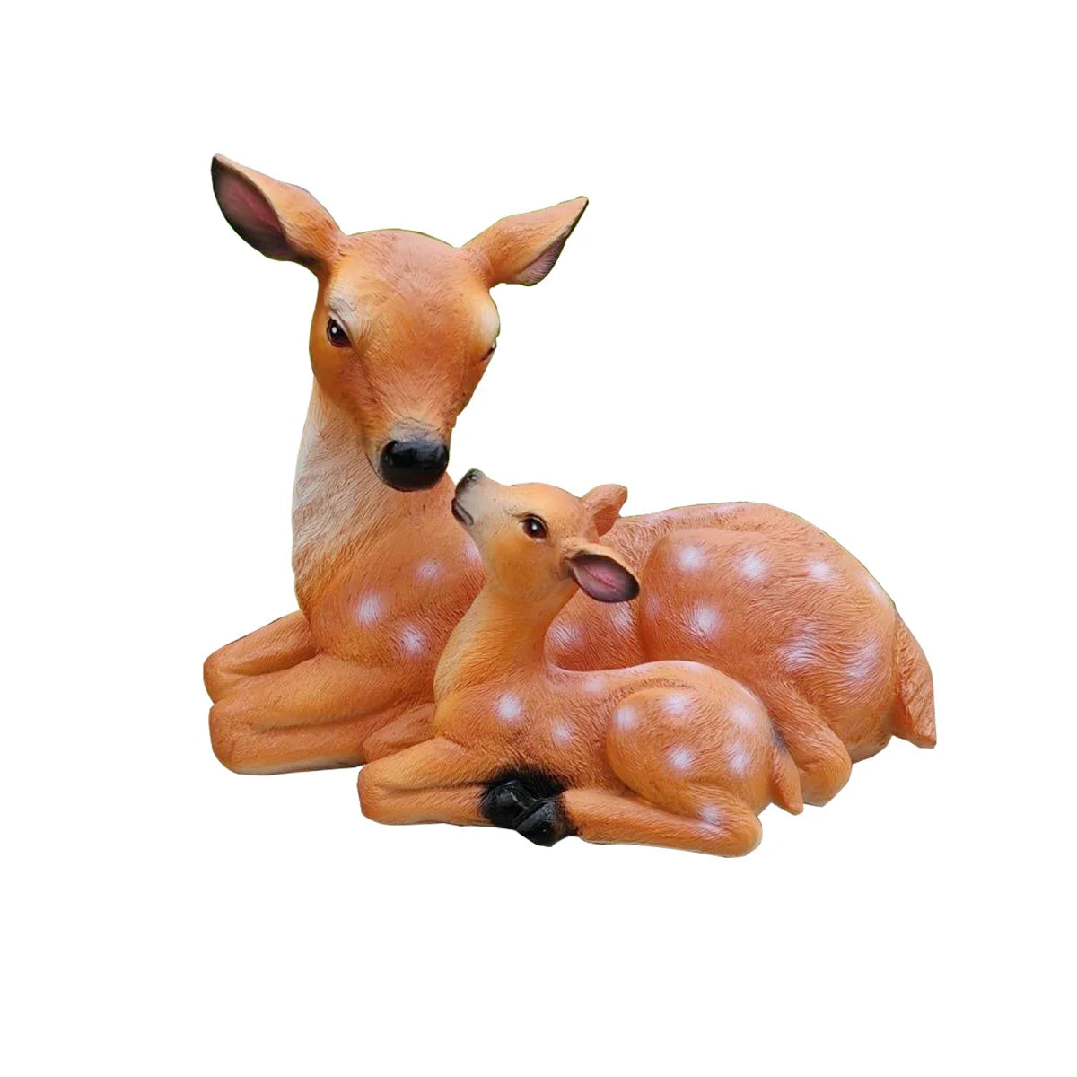 Garden Animal Deer Statues Realistic Sculpture Mothers Love Doe and Fawn  Buck Stag Reindeer Outdoor Garden Yard Lawn Ornaments
