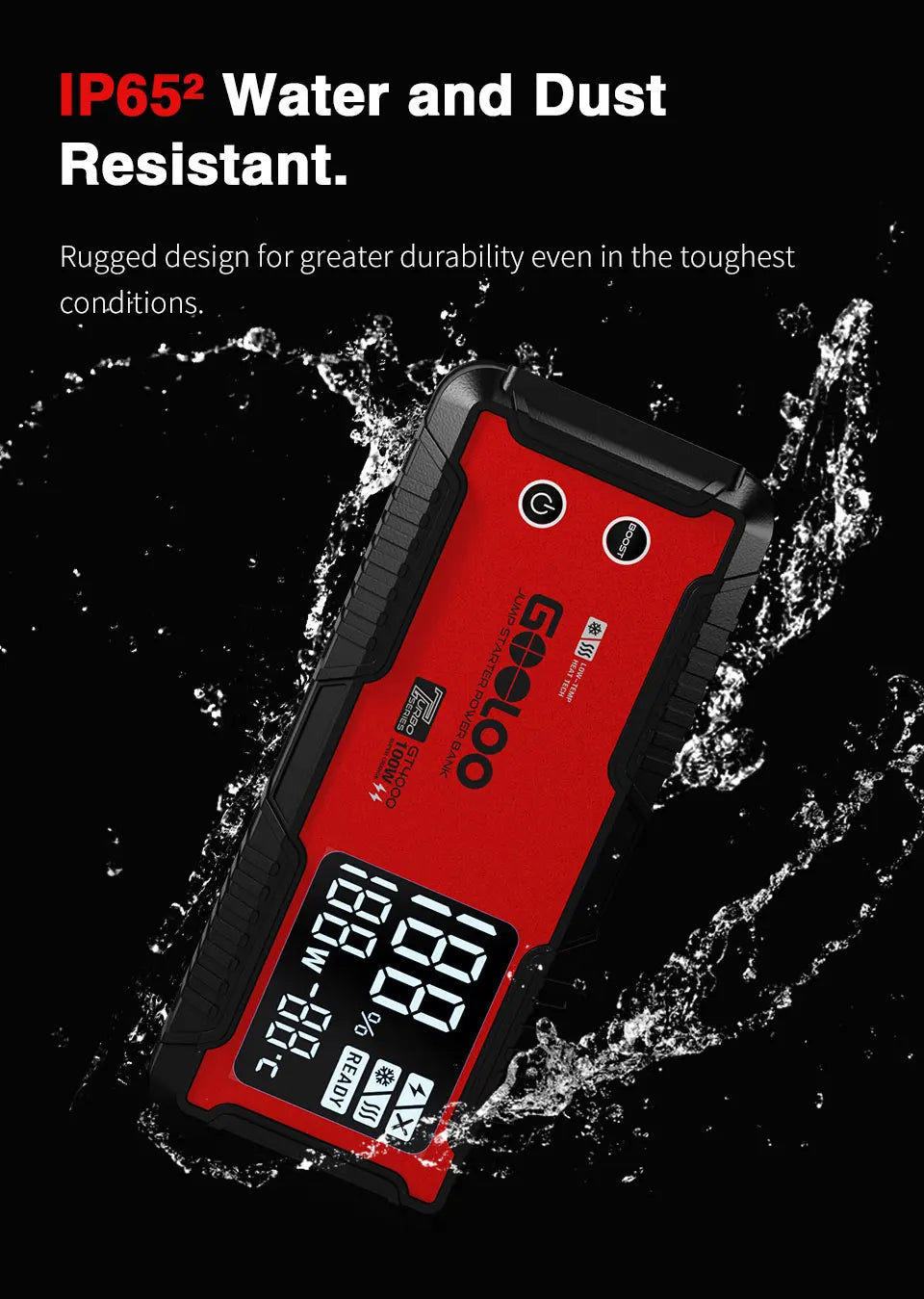 GOOLOO 4000A 12V Charger External Battery Booster 24000mah Car Jump Starter Car Battery PD100W Fast Charging Portable Power Bank
