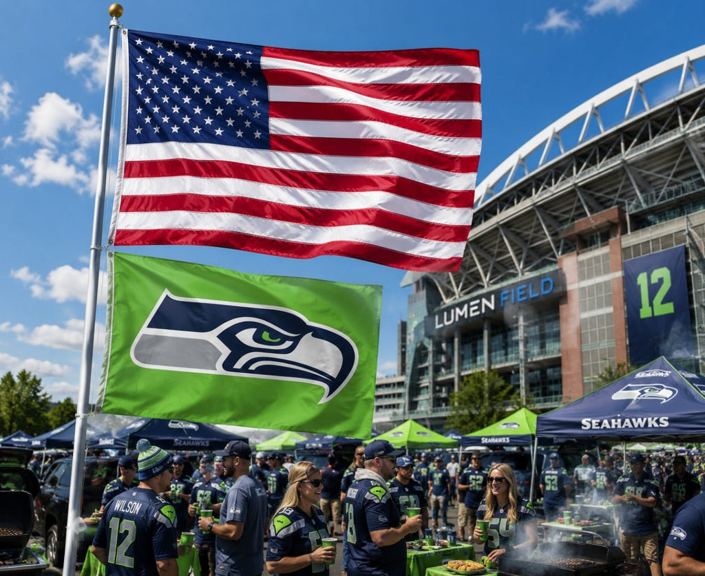 Seattle Seahawks Green 3x5 Flag