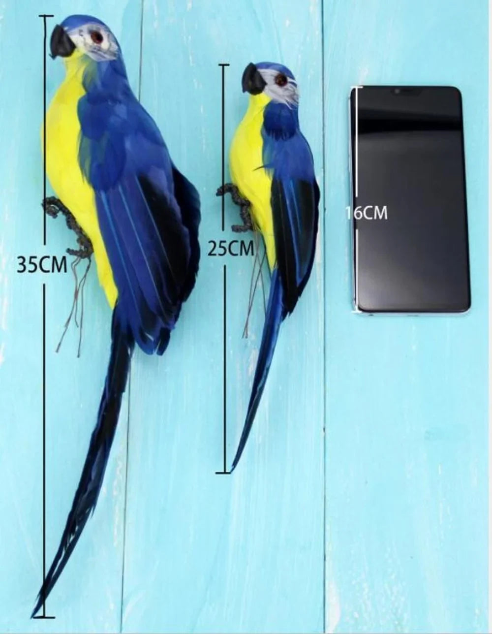 Decorative Feather Parrot Ornament – 25 cm or 35 cm