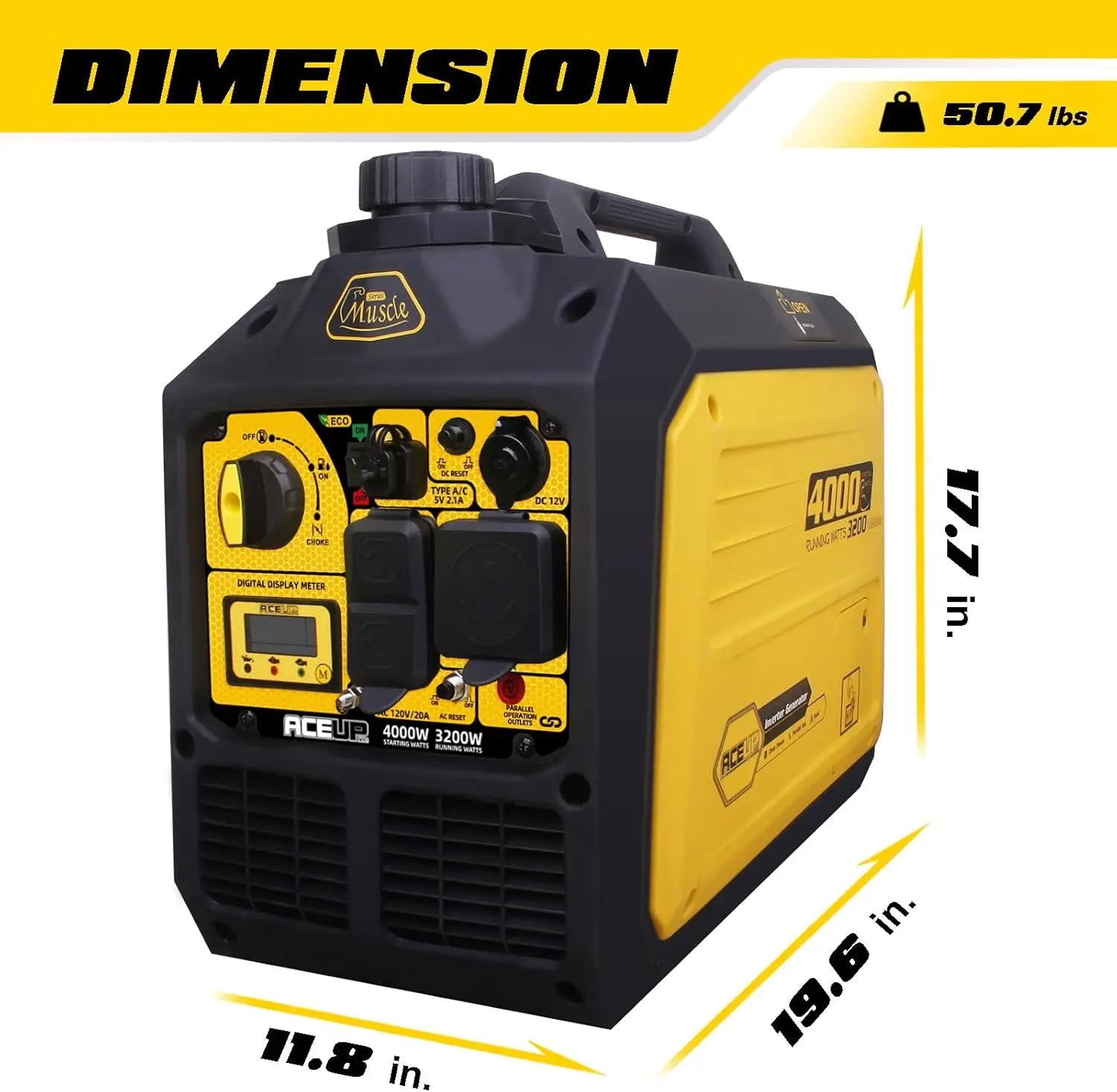 4000W Quiet Inverter Generator Gas Portable RV Ready Home Backup EPA