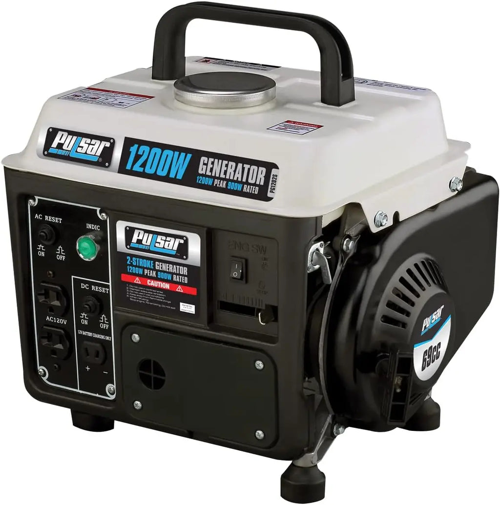 1200W Portable Gas Powered Generator with Carrying Handle for Home Backup