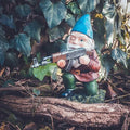 Funny Army Gnome Garden Statue Resin Desktop Lawn Ornament for Outdoor Garden Decoration Wooden Monster Yard Sculpture Figurines