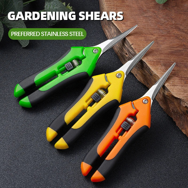 AIRAJ Garden Scissors | Non-Slip Ergonomic Pruning Shears for Garden, Flowers, Fruits and Vegetables