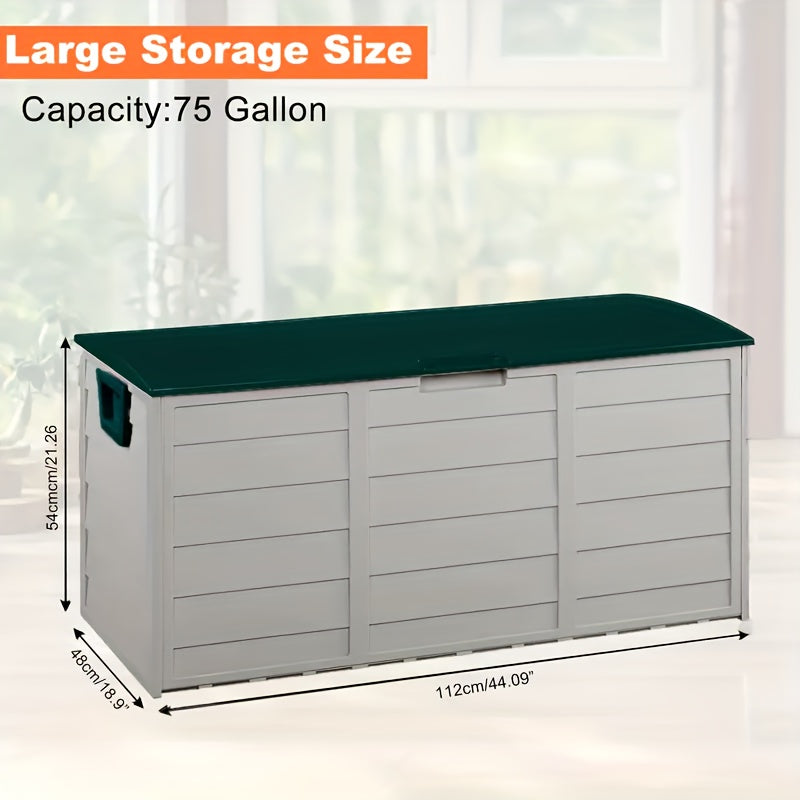 35-200 Gallon Heavy-Duty Outdoor Deck Boxes – Waterproof Patio Storage Box with Hinged Lid, Lockable & Easy Assembly