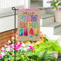 Summer Popsicle 2 Sided Garden Flag Burlap