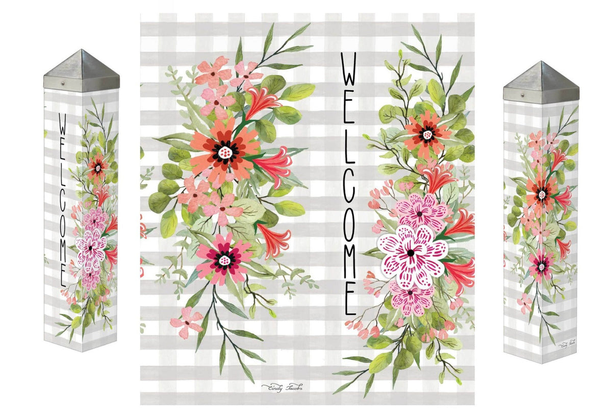Summertime Gingham Art Pole 20 Inches
